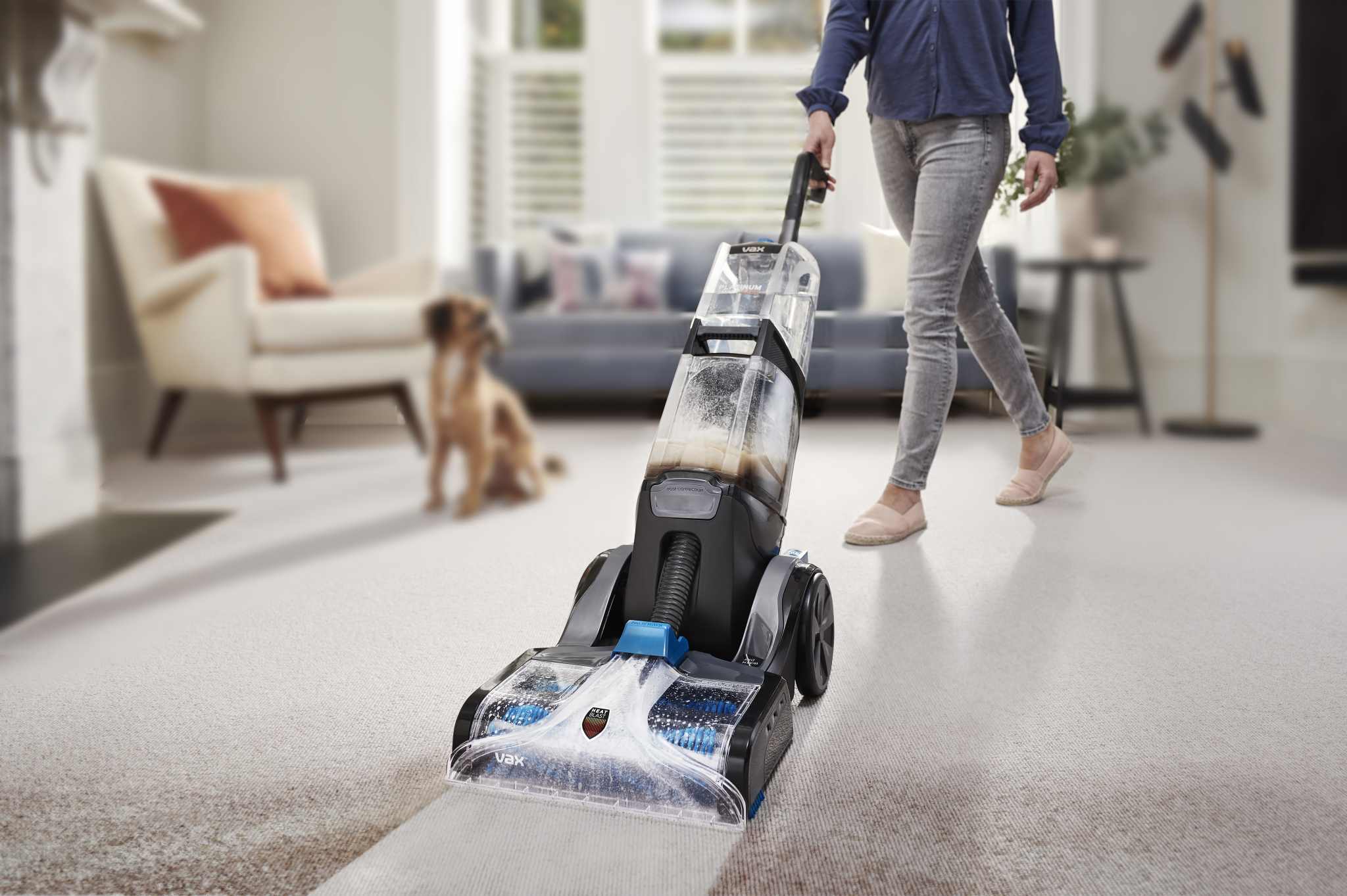 Haushof handheld carpet cleaner 12v cordless portable carpet cleaner 65kpa spot cleaner with 2 water tanks typec charge spot stain cleaner